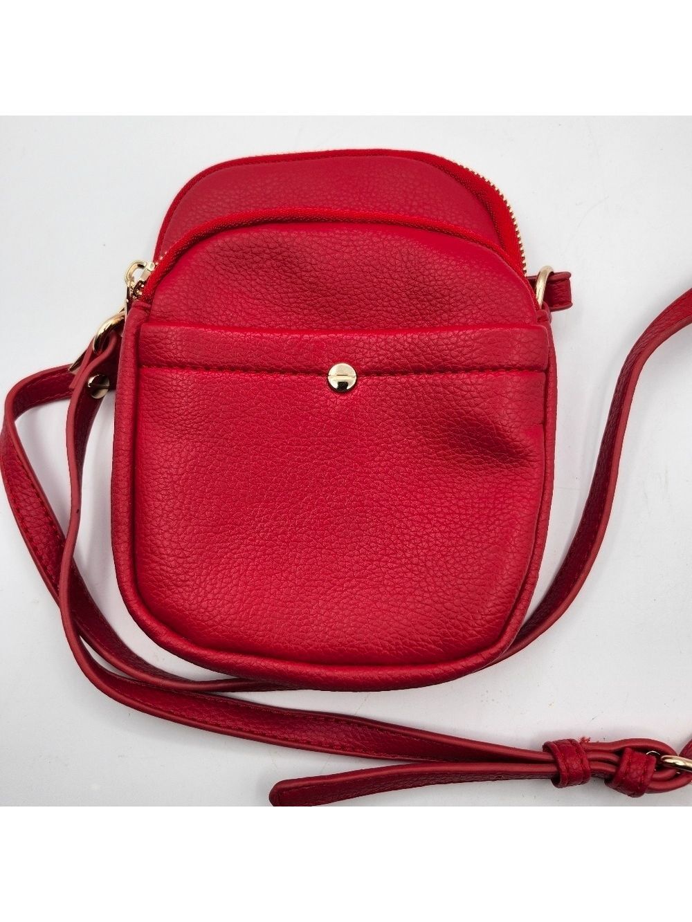Malit Lili Red Vegan Leather Crossbody Bag